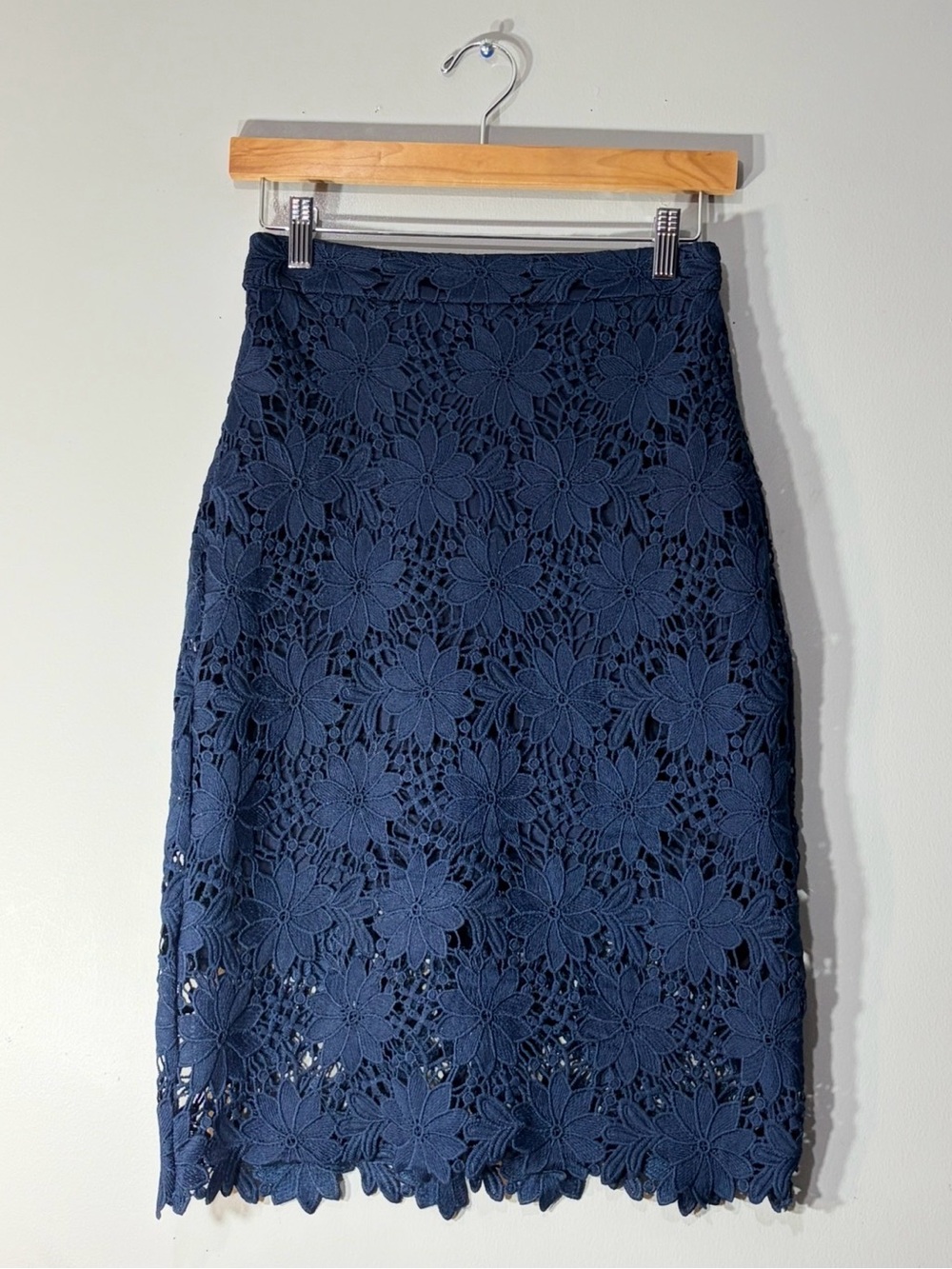 Lulus Blue Moon Floral Lace Midi Skirt Size S - Picture 2 of 9
